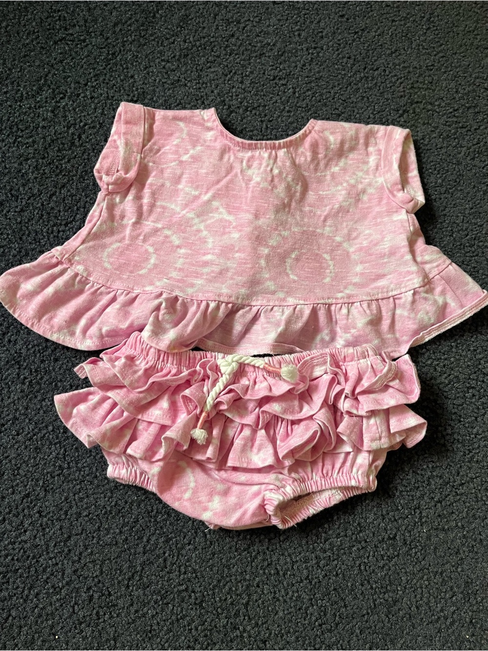 Jessica Simpson Pink Ruffle 12M Set